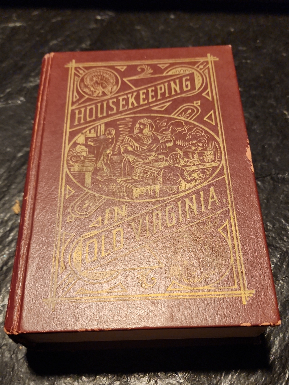Housekeeping in Old Virginia Hardcover Cookbook - Maroon
